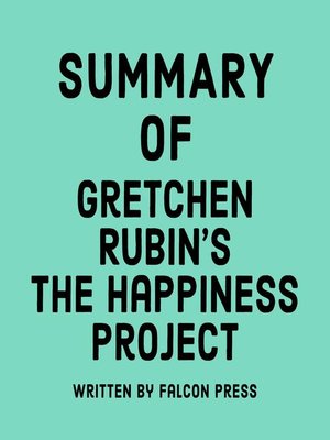 cover image of Summary of Gretchen Rubin's the Happiness Project
